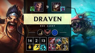 Draven ADC vs KogMaw Godlike  EUW Grandmaster Patch 1423 [upl. by Efal]