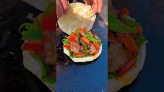 Chinese burger Sauteed Mushrooms with Peppers [upl. by Einnoj]