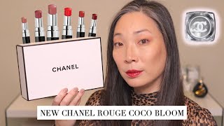 CHANEL  NEW Rouge Coco Bloom Lipsticks [upl. by Wilona]