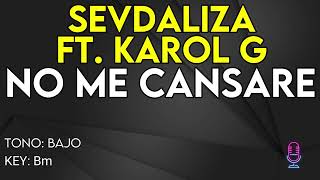 Sevdaliza Ft Karol G  NO ME CANSARE  Karaoke Instrumental  Bajo [upl. by Vrablik]