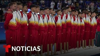 España se corona en el fútbol masculino de los Juegos Olímpicos de París 2024  Noticias Telemundo [upl. by Arbuckle]