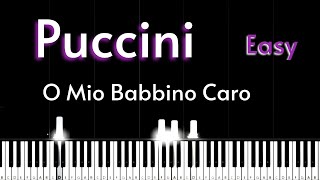 Puccini  O Mio Babbino Caro  Easy Piano Tutorial [upl. by Theadora]