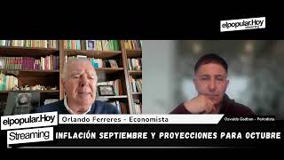 Entrevista Inflación Septiembre y Proyecciones para Octubre con Orlando Ferreres  Economista [upl. by Enitsirhc606]