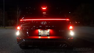 👉AT NIGHT 2024 Hyundai KONA N Line  Interior Exterior Lights amp Night Drive [upl. by Sulecram]