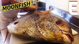 Breaking Down A Giant Moonfish At Greenpoint Fish amp Lobster Co — Snack Break [upl. by Niu]