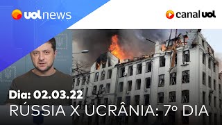 Guerra na Ucrânia últimas notícias vídeos e situação no 7º dia de ataques da Rússia  UOL News [upl. by Granthem427]