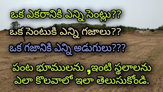 How to Measure Land Area in Telugu  Conversions to Acre Cent Sq Yard Sq Ft  Calculate Land Area [upl. by Jinny593]