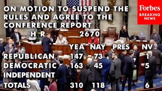 BREAKING House Votes To Pass National Defense Authorization Act From The Senate [upl. by Gildus]