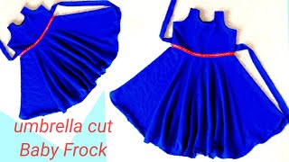 Umbrella Cut baby Frock cutting and stitching Very simple baby frock cutting and stitching [upl. by Eillah]