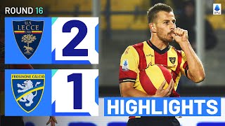 LECCEFROSINONE 21  HIGHLIGHTS  Lecce leave it late to edge visitors  Serie A 202324 [upl. by Hollie]