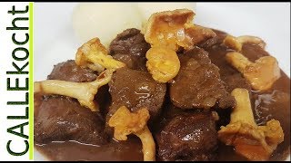 Saftiges Gulasch vom Wild zubereiten und schmoren  Wildragout Omas Rezept [upl. by Anglim]