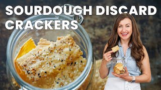 Easy Sourdough Discard Crackers 3 Ingredients Amazing Flavor [upl. by Aglo294]