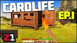 Minecraft Meets Cardboard Cardlife Gameplay Ep 1  Z1 Gaming [upl. by Ayotol193]