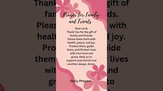 PRAYER FOR FAMILYyoutubeshorts prayerfamilyandfriendsshortsfeedprayer [upl. by Mcneely233]