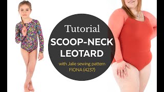 How to sew a scoopneck leotard Jalie pattern 4237 FIONA [upl. by Bencion980]