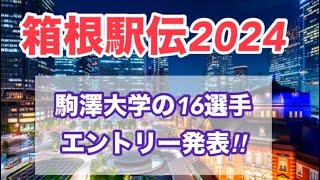 【駒澤大学】箱根駅伝エントリーの話‼︎【箱根駅伝2024】 [upl. by Harberd]