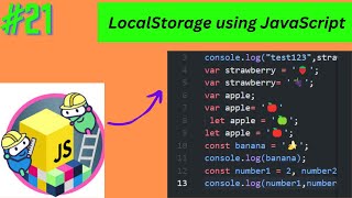 LocalStorage Using HTMLCSS amp JavaScript21 [upl. by Rabbaj478]