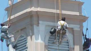 Steeplejacks Painting a Church Steeple [upl. by Aniale]