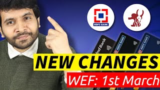 HDFC amp IndusInd Bank Credit Cards New Changes from 1st March 2024 😱😱 [upl. by Lecia]