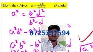 2004 KCSE MATHS P2 QUESTION 9 ON FORMULA amp VARIATIONS [upl. by Einnahpets]