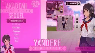 🌸Akademi Simulator Sequel V2 Port 2015 Download  Yandere Simulator fan game Port Android🌸 [upl. by Dewitt]