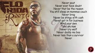 Flo Rida  Never LYRICS [upl. by Ymer]