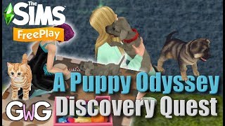 The Sims Freeplay A Puppy Odyssey Quest [upl. by Ahsinat]