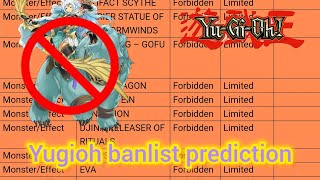 JULYAUGUST 2024 YUGIOH BANLIST PREDICTION [upl. by Koffman264]