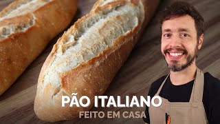 PÃO ITALIANO  Receita fácil utilizando biga e dois métodos de forno assadeira ou pedra refratária [upl. by Nyluqcaj345]