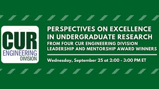 Perspectives on Excellence in Undergraduate Research from Four Engineering Division Award Winners [upl. by Bibeau]