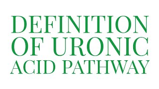 What is Uronic acid pathway  what is uronic acid  What is formed in uronic acid pathway [upl. by Way706]