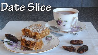 NoBake Date Slice Recipe [upl. by Mirna]