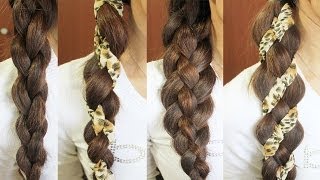 4Strand Braid Hair Tutorial Woven Braid  3D Round Braid [upl. by Rosenquist657]