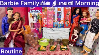 Barbie drama Episode 67  Barbie Familyயின் தீபாவளி Morning Routine  Barbie celebrating Diwali i [upl. by Weitman]