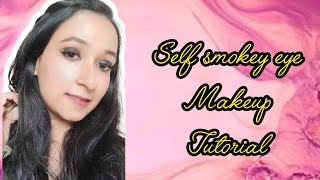 Self smokey eye makeup II makeup II tutorial II eyemakeup tutorial [upl. by Wanids]