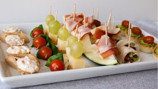 APERITIVOS para NAVIDAD canapés fríos FÁCILES RÁPIDOS Y DELICIOSOS [upl. by Burd869]