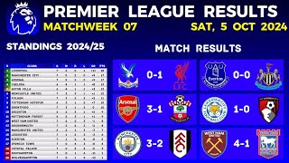 PREMIER LEAGUE RESULTS TODAY  Matchweek 7  EPL Table Standings Today  Premier League Table 2425 [upl. by Adnawahs672]