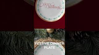 Christmas Dinner Plate Christmas Plate Holiday Plate Gift Giving Idea [upl. by Louanne]