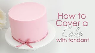 How to Prepare amp Cover a Cake with Icing  Fondant [upl. by Pickar]