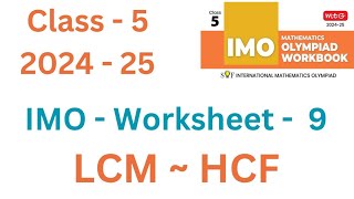 IMO  Maths Olympiad  Class  5  Worksheet  9  LCM  HCF  By  Sudhir Sir [upl. by Lovell]