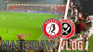 Last minute HEARTBREAK 💔  Bristol City 12 Sheffield UTD  Matchday Vlog [upl. by Kristie]