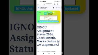 ignou assignment result 2024😱 ignou [upl. by Ahsieken]