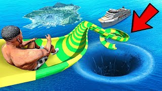 DESCENDRE UN TOBOGGAN AQUATIQUE GÉANT dans GTA 5 [upl. by Hahnke357]