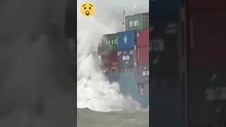 How containers ship struggling in sea storm shorts [upl. by Amora]