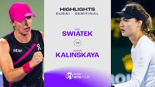 Iga Swiatek vs Anna Kalinskaya  2024 Dubai Semifinal  WTA Match Highlights [upl. by Jackie17]