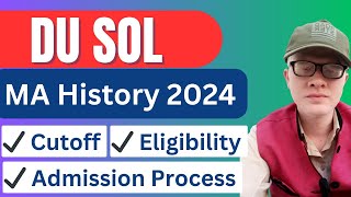 SOL MA History Admission 2024 Full Detail  SOL MA history Admission Process 2024 [upl. by Yraillih]