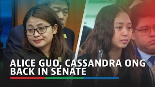 Alice Guo Cassandra Ong back in Senate for final POGO hearing  ABSCBN News [upl. by Etnelav161]