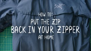 How To Put The Zip Back In Your Zipper At Home [upl. by Alejoa382]