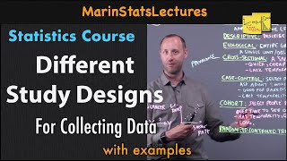 Study Designs Crosssectional Casecontrol Cohort  Statistics Tutorial  MarinStatsLectures [upl. by Harehs10]