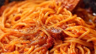 Original Italian Spaghetti Amatriciana  How Tasty Channel [upl. by Loresz]